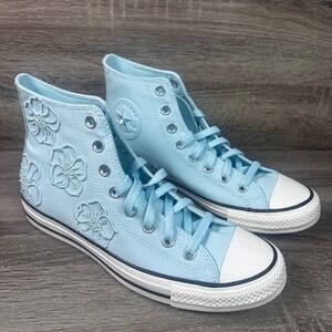 Converse Chuck Taylor All Star HI Sneakers Womens 9.5 Rained Out Floral Shoe NEW